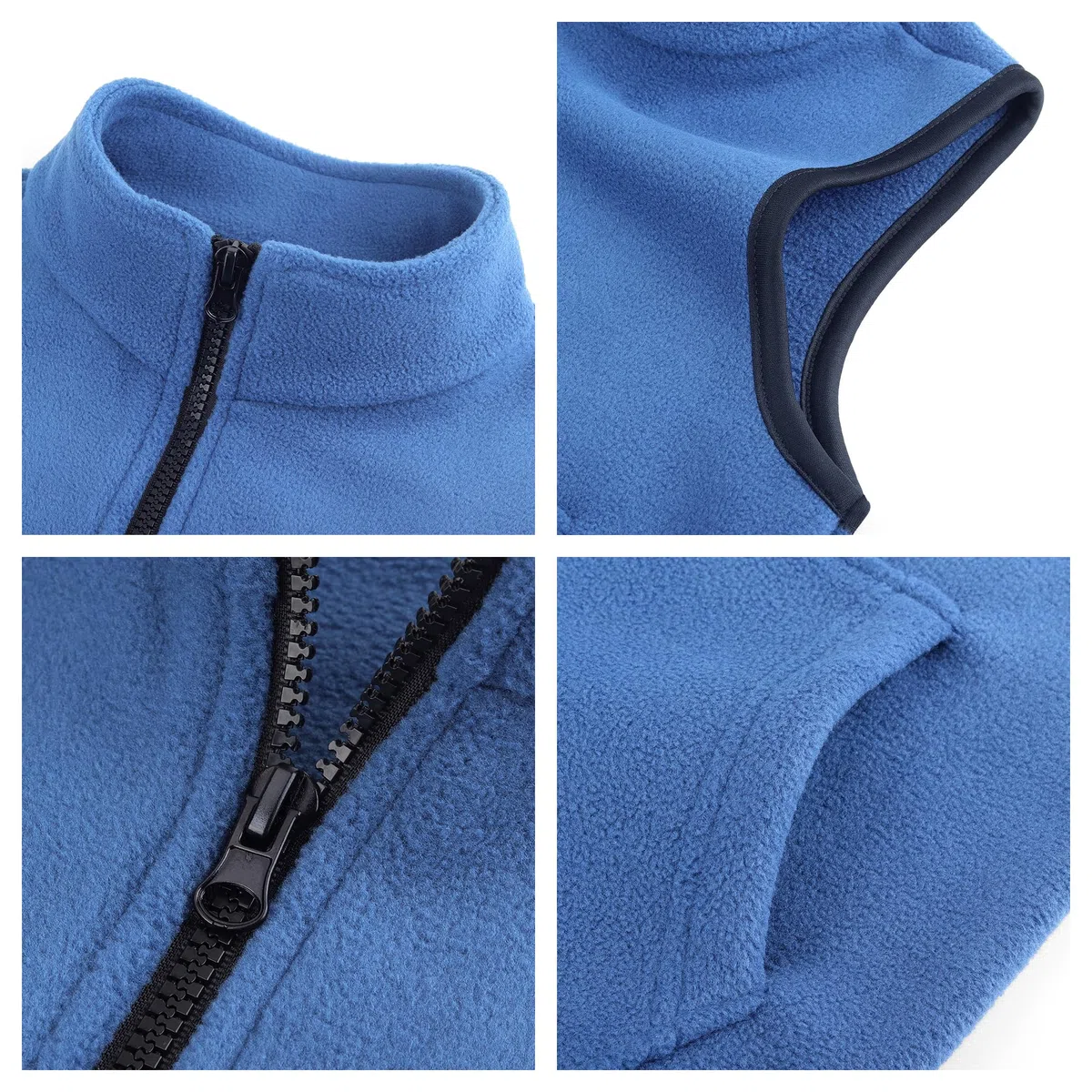Eltern-Kind Polar Fleece Gilet Jungen Mädchen Weste Einfarbig Stehkragen Fleeceweste Reißverschluss Kinder Ärmellos Jacke