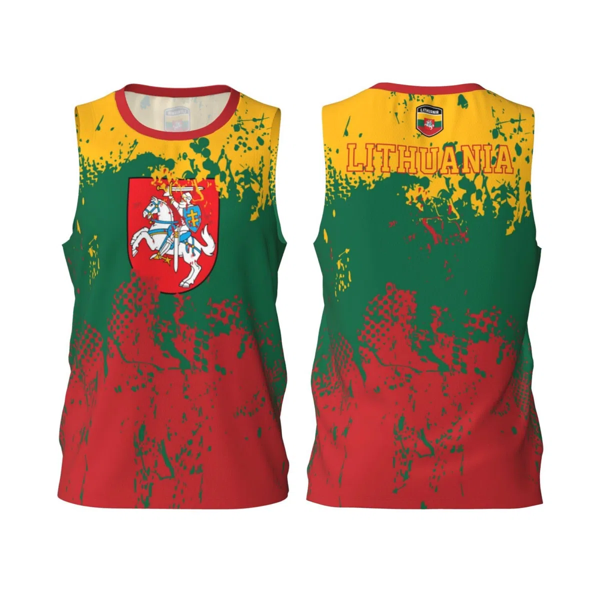 Basketballtrikot mit Litauen-Flagge, Team-Up-Sport, 3D-Volldruck-Design, Trikots