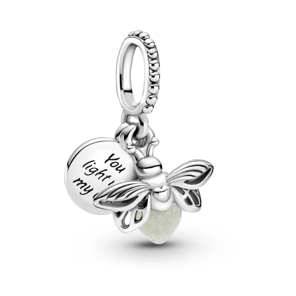 Pandora Charm Anhänger Silber Glow in the Dark Glühwürmchen 799352C01