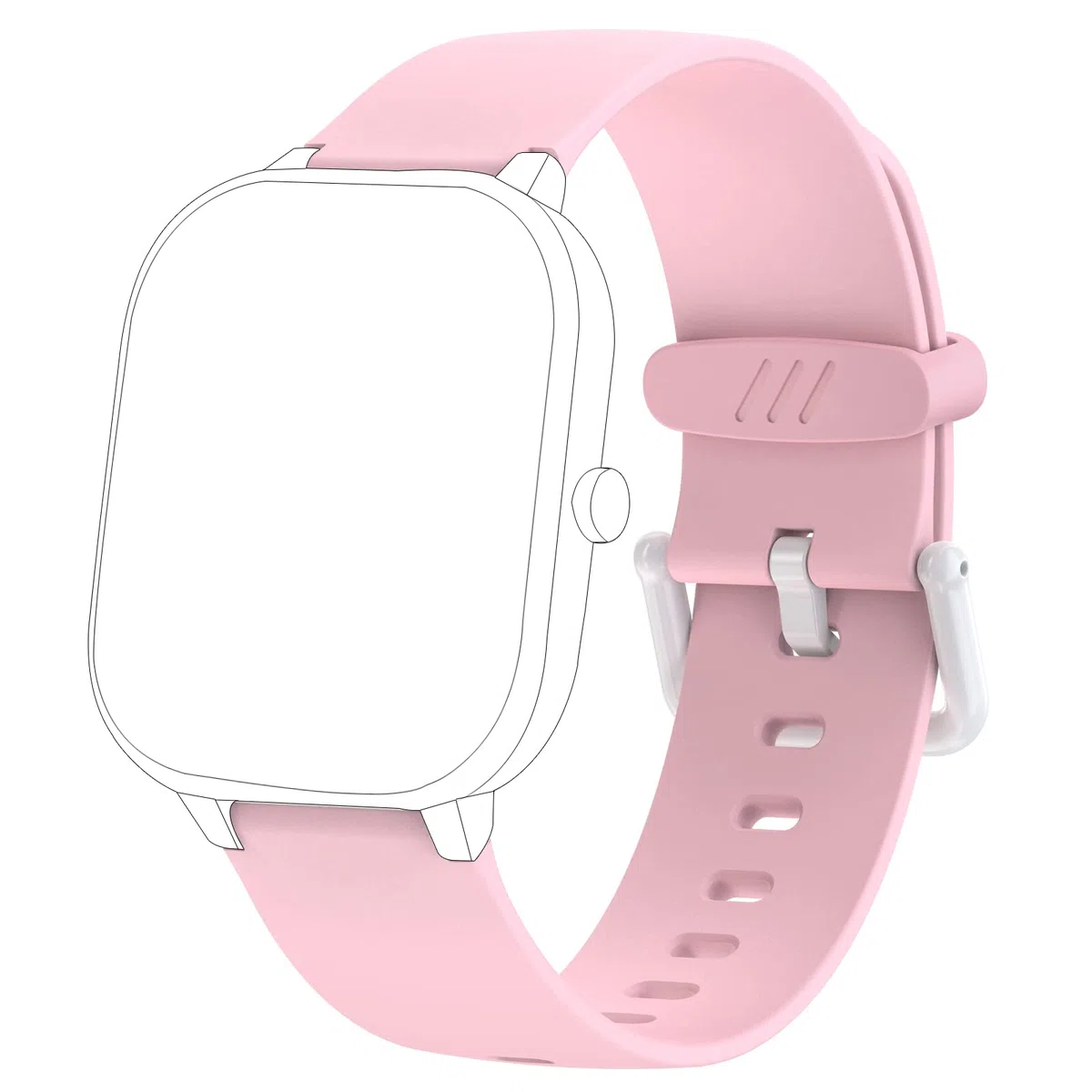 Weiches Silikon-Smartwatch-Ersatzarmband, 16 mm, für Jungen und Mädchen