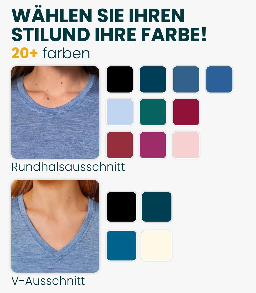 Merino.tech 100% Merino Shirt Damen Wandern - Merinowolle Tshirt Damen Kurzarm - Sport Thermo Unterhemd - Natürlich Weich Unterwäsche (Medium, Royal Fuchsia Crewneck)