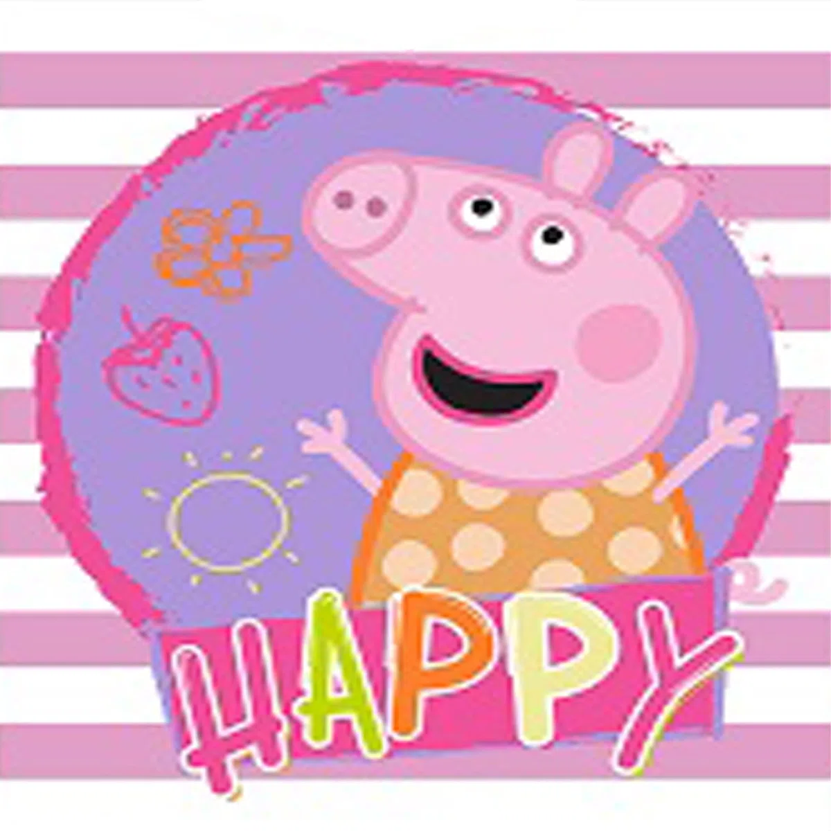 Peppa Wutz Pig Kinder Kapuzen Bade-Poncho Happy 55x110 cm 100% Baumwolle Veloursqualität Poncho Bademantel Badetuch Strandtuch Duschtuch Handtuch Pareo Grampy Rabbit Mümmel Sunny Cartoon Piggie
