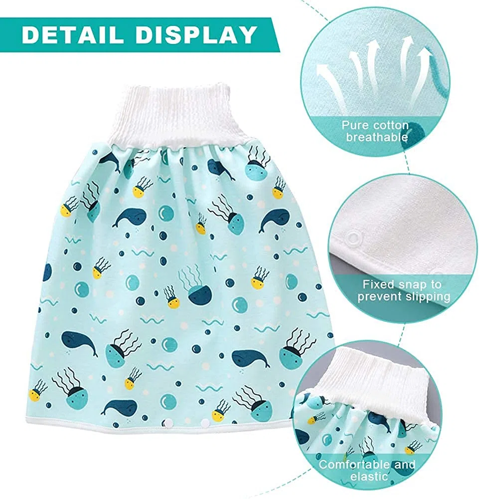 2 Stück Baby Trainingshose Sleepy Windelhose Polster Cotton Potty Underwear Windelunterwäsche Baby Windelrockshorts Trainingswindelhose Lernhose Kinder Shorts Töpfchen