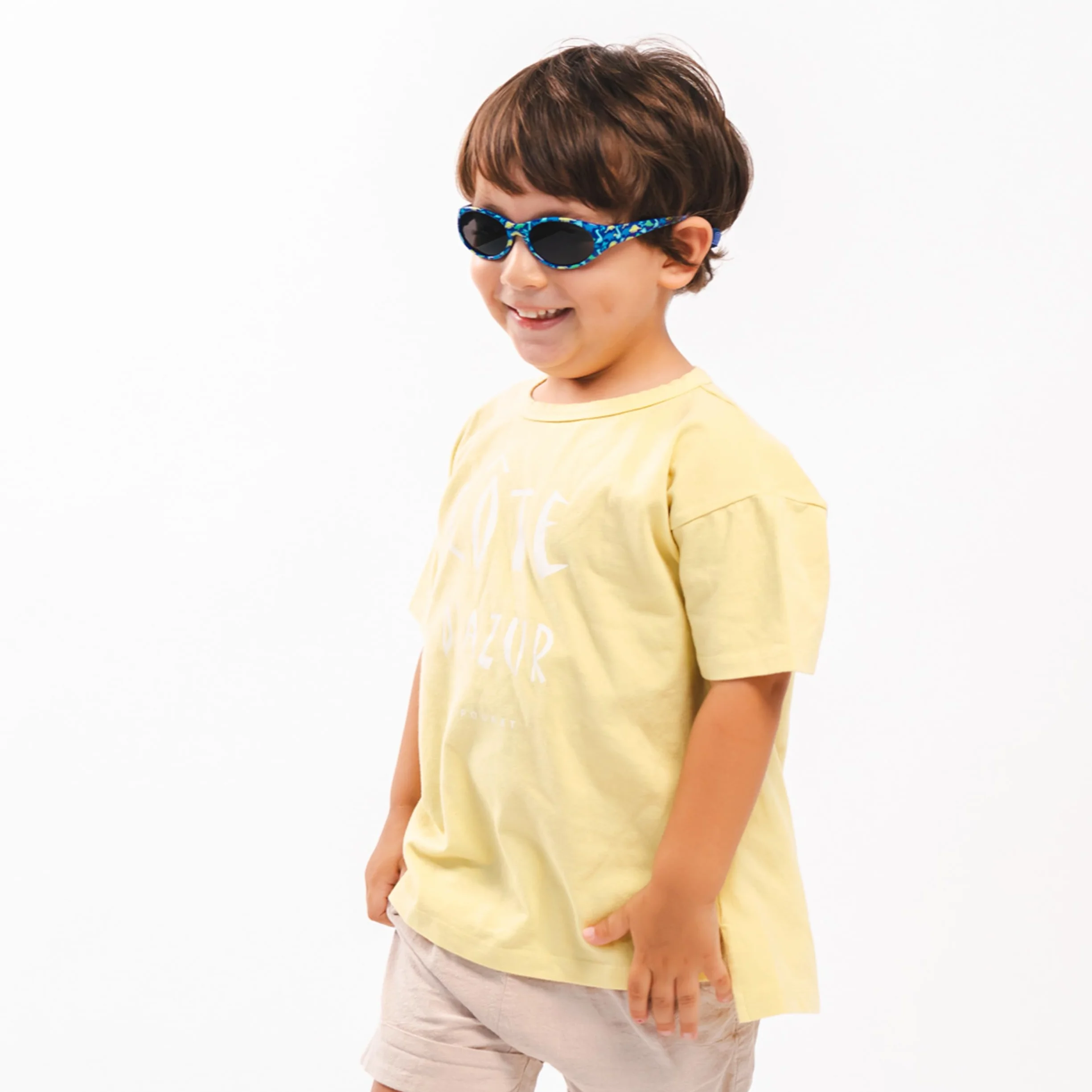 Kiddus Kindersonnenbrille 2–4 Jahre Für Kleinkind, Polarisierte Sonnenbrille UV400 CAT3 100% UVA UVB Schutz, Flexible Fassung mit Neoprenband, CE ISO REACH