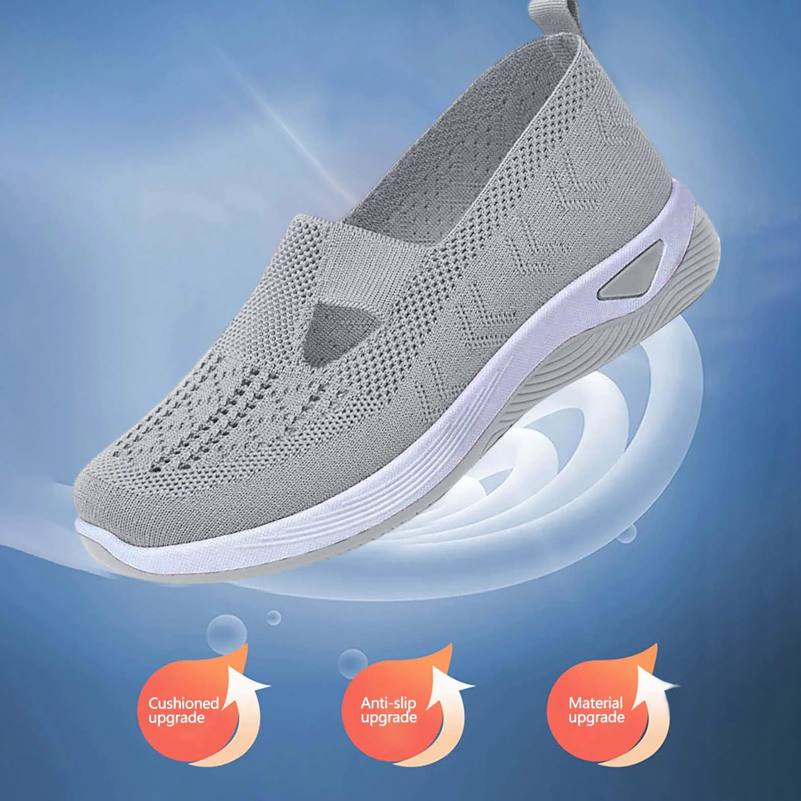 Orthopädische Schuhe Damen,Weite H Walkingschuhe Vermascht Sneaker Sommer Atmungsaktiv Memory Schaum Krankenschwester Sportschuhe Sommerschuhe Bequeme Outdoor Turnschuhe Damen Laufschuhe