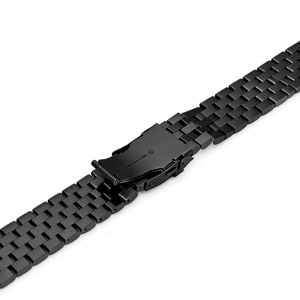 Kai Tian 18mm 20mm 22mm 24mm 26mm gebürstetes Finish Herrenuhrband Edelstahlarmband Silber Blakc Blau Uhrenarmbänder Ersatz Faltschließe Metall Uhrenarmbänder für Männer Frauen