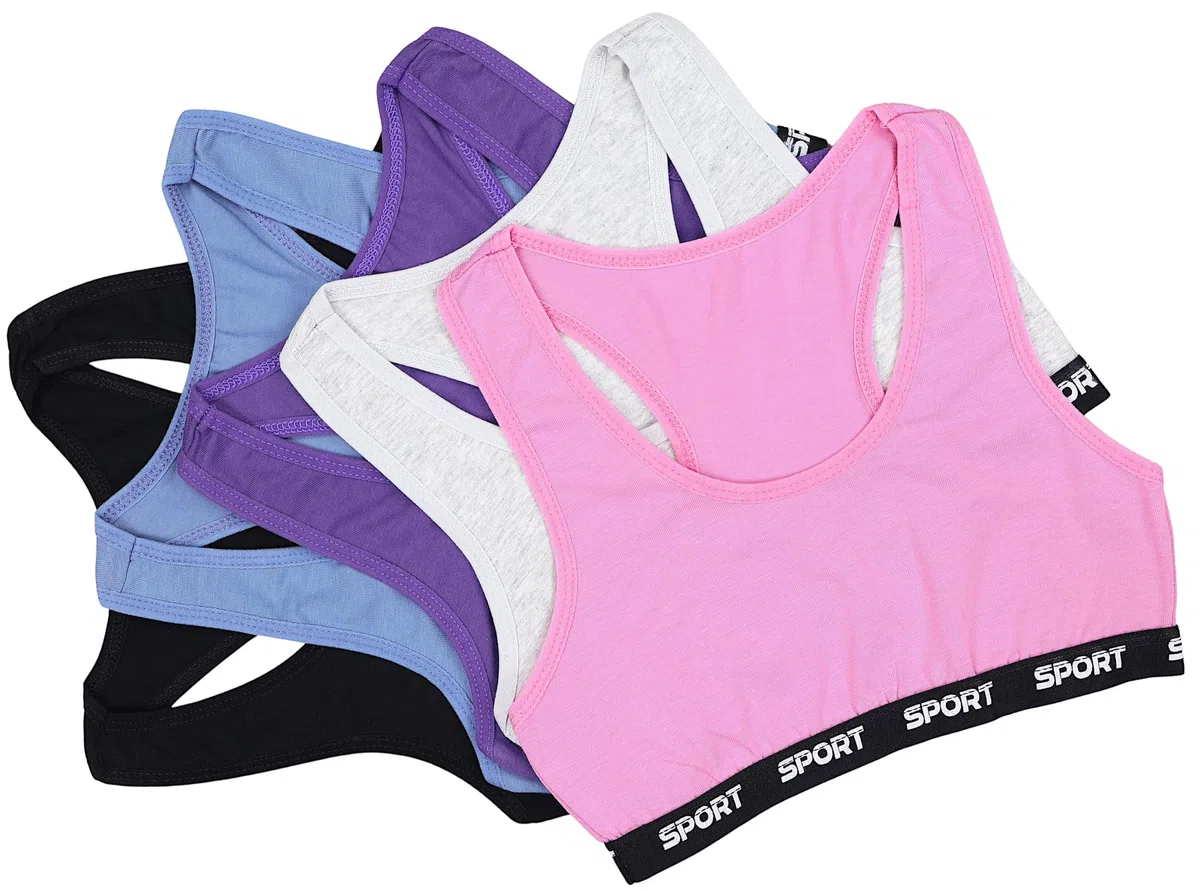 TupTam Mädchen Bustier mit Breiten Trägern und Racerback 5er Pack