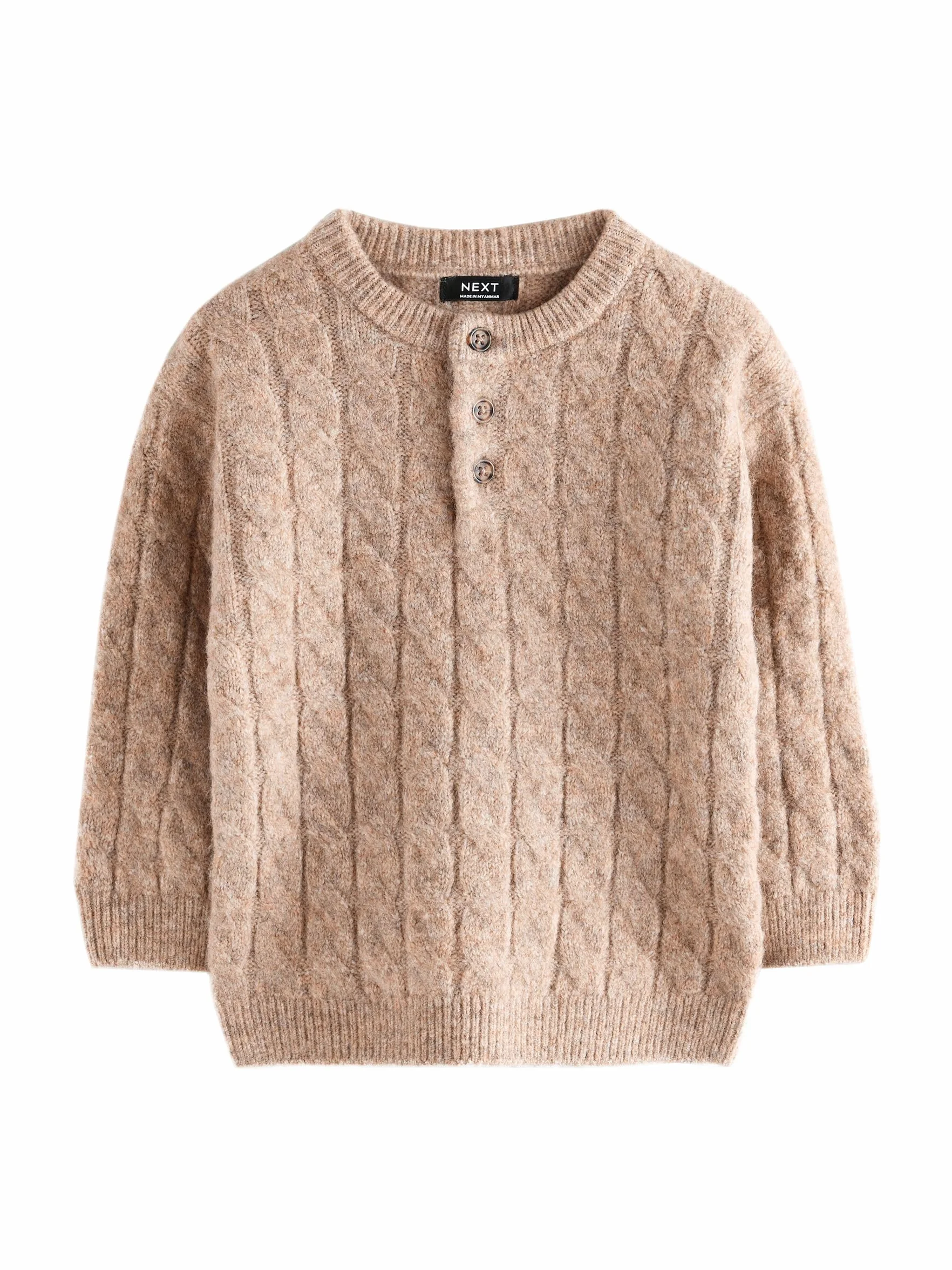NEXT Jungen Strickpullover mit Henley-Kragen 62-122