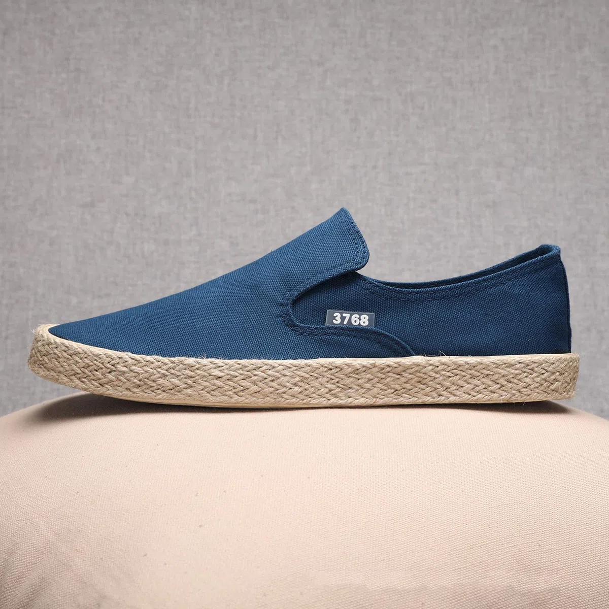 Generisch Espadrilles Herren Sommerlatschen Latschen Sommer Slipper Sommerschuhe Freizeitschuhe Flache-Schuhe Leinenschuhe Canvas Sneaker Damen-Slip-On Unisex, Atmungsaktiv & Bequem Schlupfschuhe