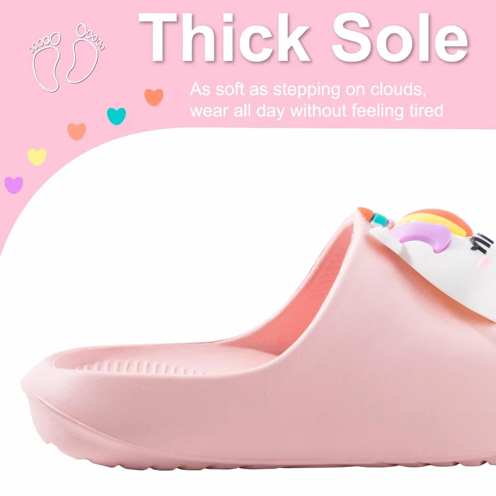 Badelatschen Kinder Flache Sommer Hausschuhe Jungen Mädchen Dusch Badeschuhe Strand Pantoletten Slippers Eltern-Kind Sandalen Leicht Anti-rutsch Badeschlappen