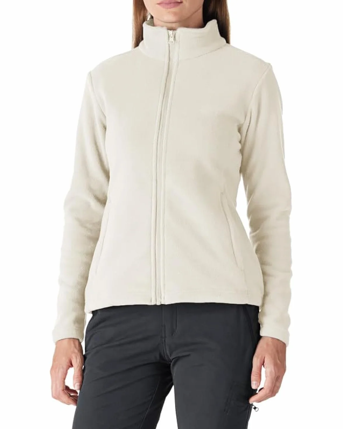 Outdoor Ventures Damen Fleecejacke mit Reißverschluss Stehkragen Leichte Warme Jacke für Laufen Wandern