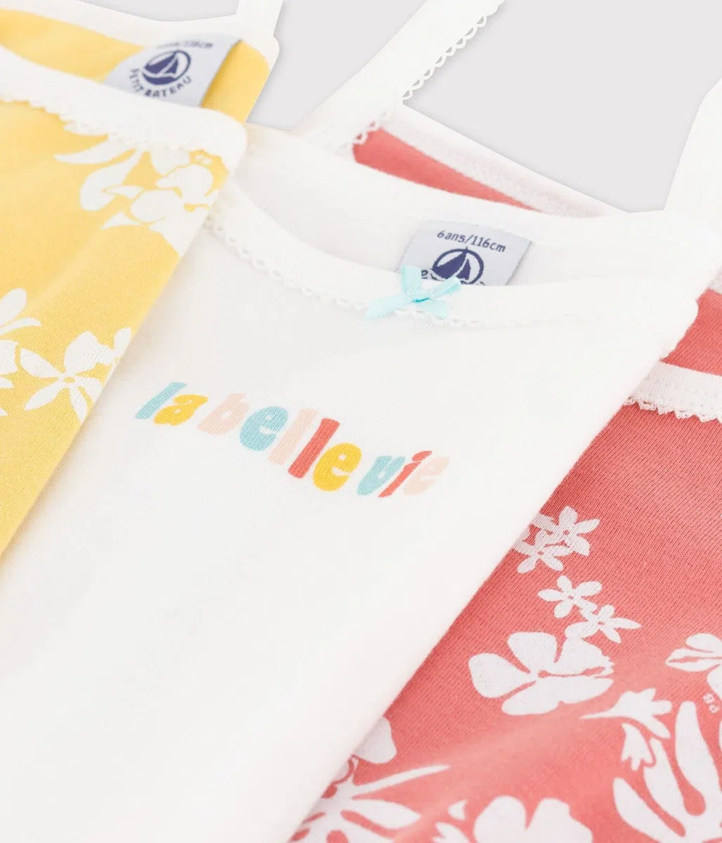 Petit Bateau Mädchen A04ed Hemden aufhängen (3er Pack)