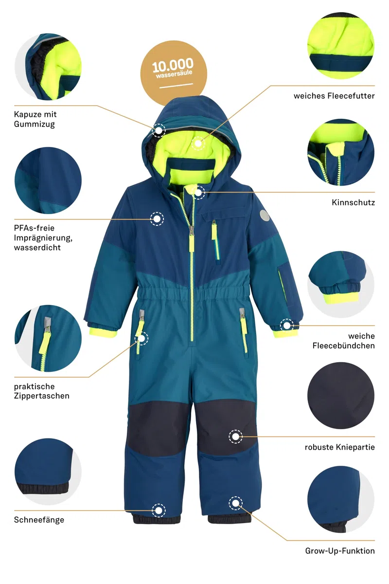 first instinct by killtec Unisex Fisw 36 Mns Onpc Skioverall/Schneeanzug mit Kapuze (1er Pack)