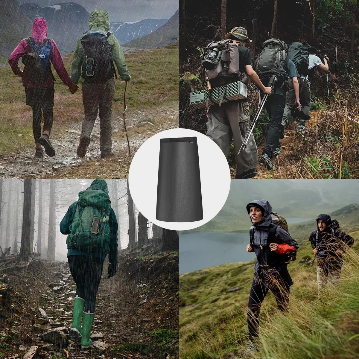 Generisch Regenrock Damen Wasserdicht,Wasserdichter Regenrock | Wasserdichter Outdoor-Rock Damen | Rock zum Radfahren, winddichter Regenmantel, halblang, atmungsaktiv, für 70–120 cm Taille