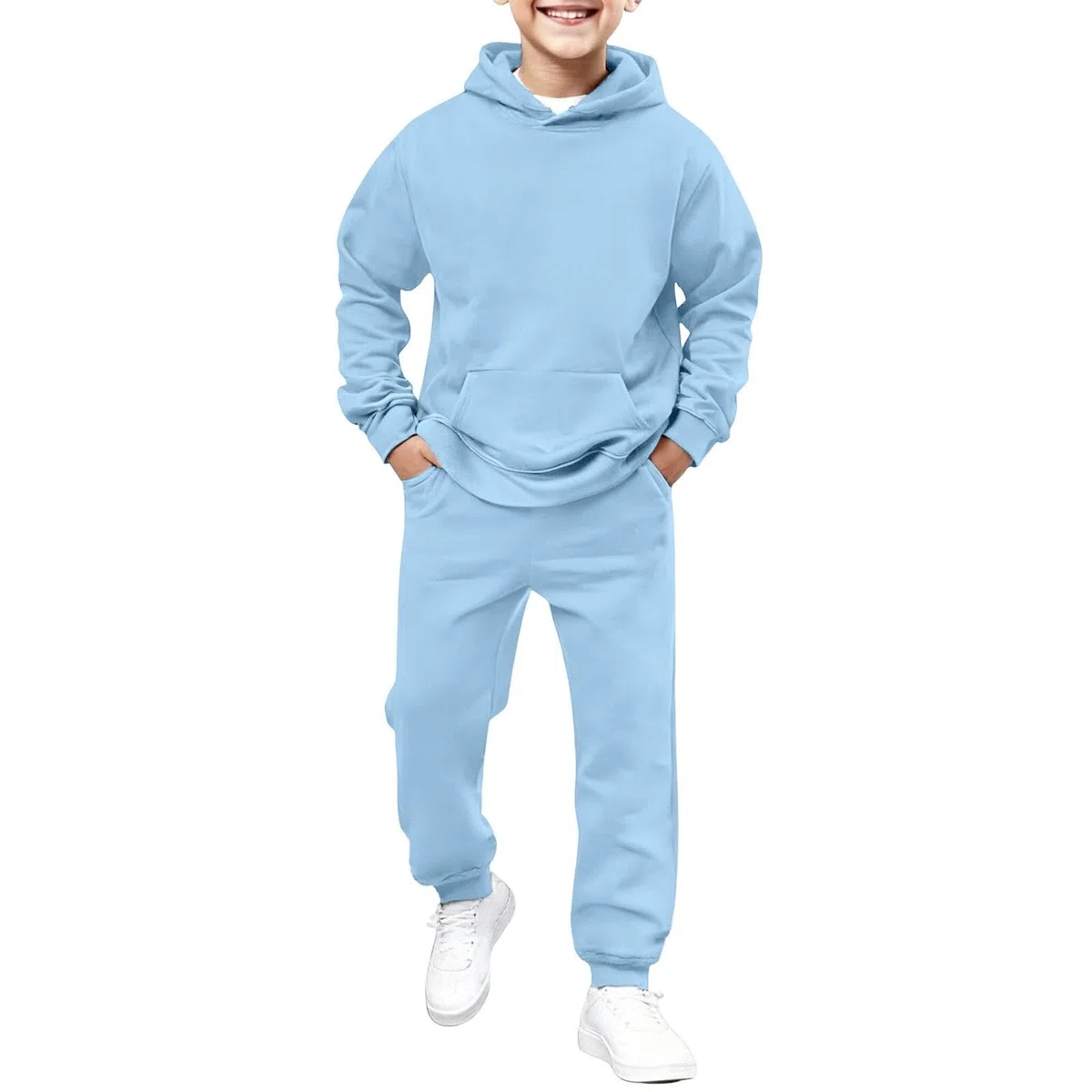 Generisch Trainingsanzug Kinder Jungen Polyester Trainingsanzug Kinder - Moderner Sportanzug, Strapazierfähig & schnelltrocknend, Jogginganzug mit optimaler Passform Sweat Bequemes Set Freizeitanzug