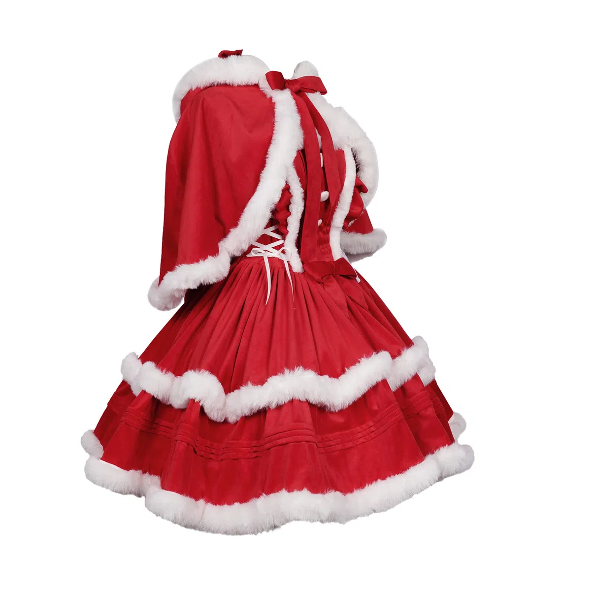 ZZEQYG Damen-Weihnachtskleider, Weihnachtsmann-Outfits, süßes Lolita-Kleid