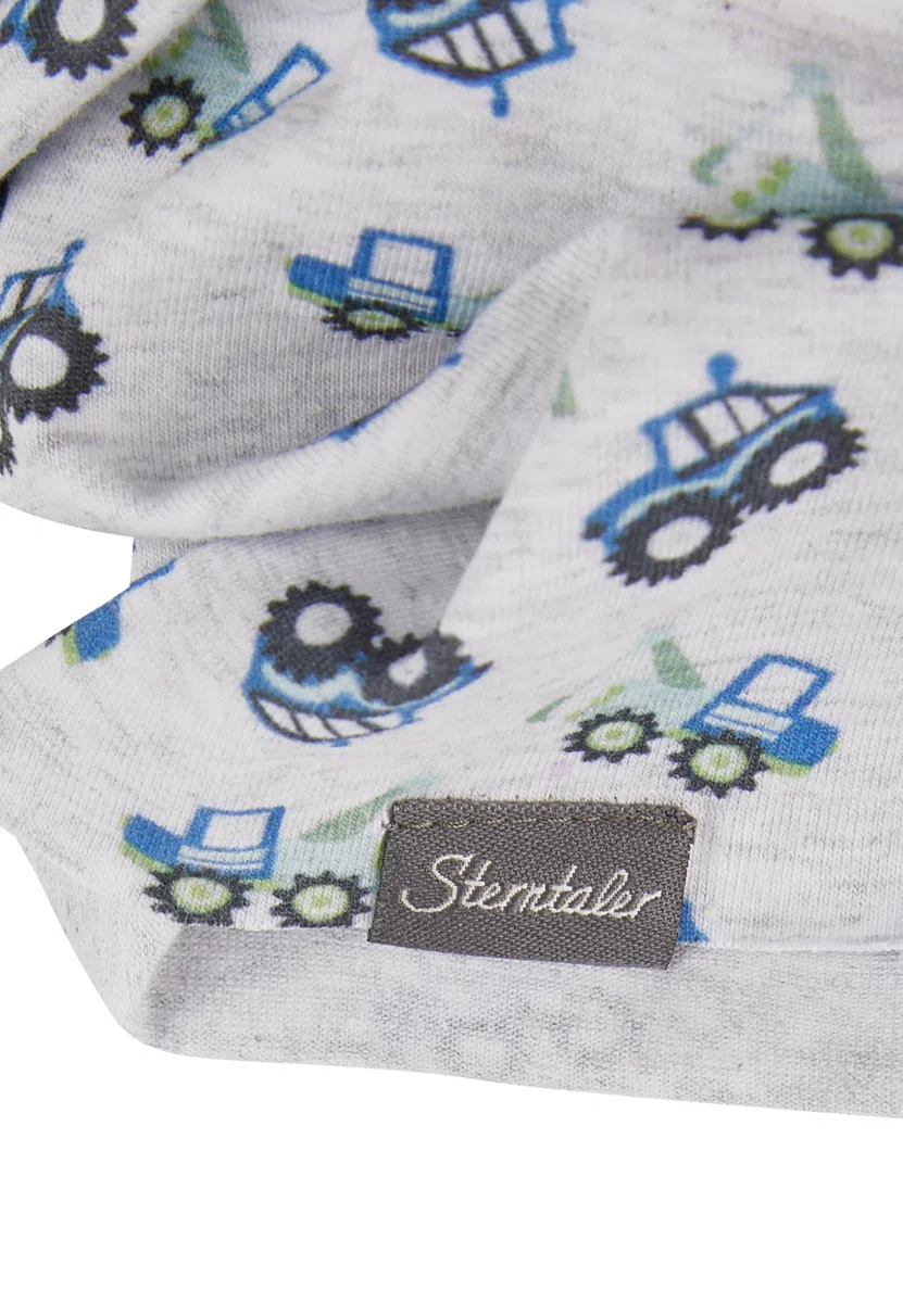 Sterntaler Schlauchschal Motiv Baustelle – Jungen Schlupfschal aus weichem Melange-Jersey mit Baustellenfahrzeug-Print, elastisch und pflegeleicht
