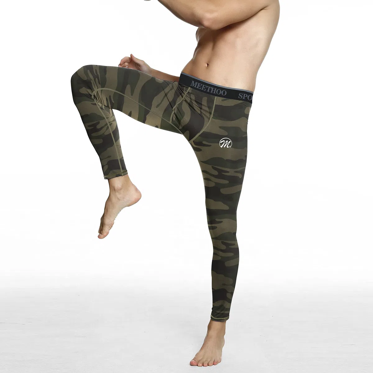 Kompressionshose Herren Lange Tight Leggings Sporthose Laufhosen Atmungsaktiv Funktionsunterhose Trainingshose für Training, Fitness, Gym, Radfahren und Basketball