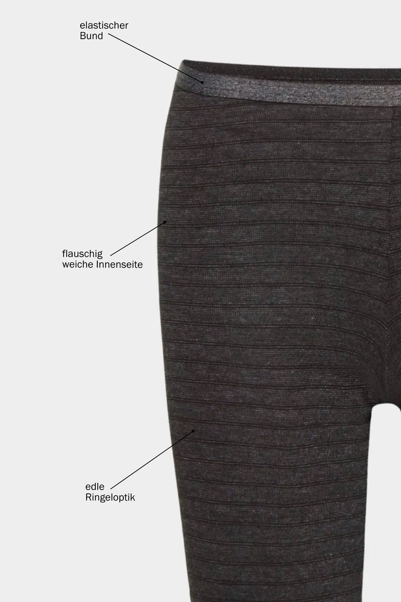 con-ta Thermo Radlerhose, Bequeme Winter Unterhose mit langem Bein aus natürlicher Baumwolle und Polyester, warme und weiche Thermounterwäsche, Damenbekleidung