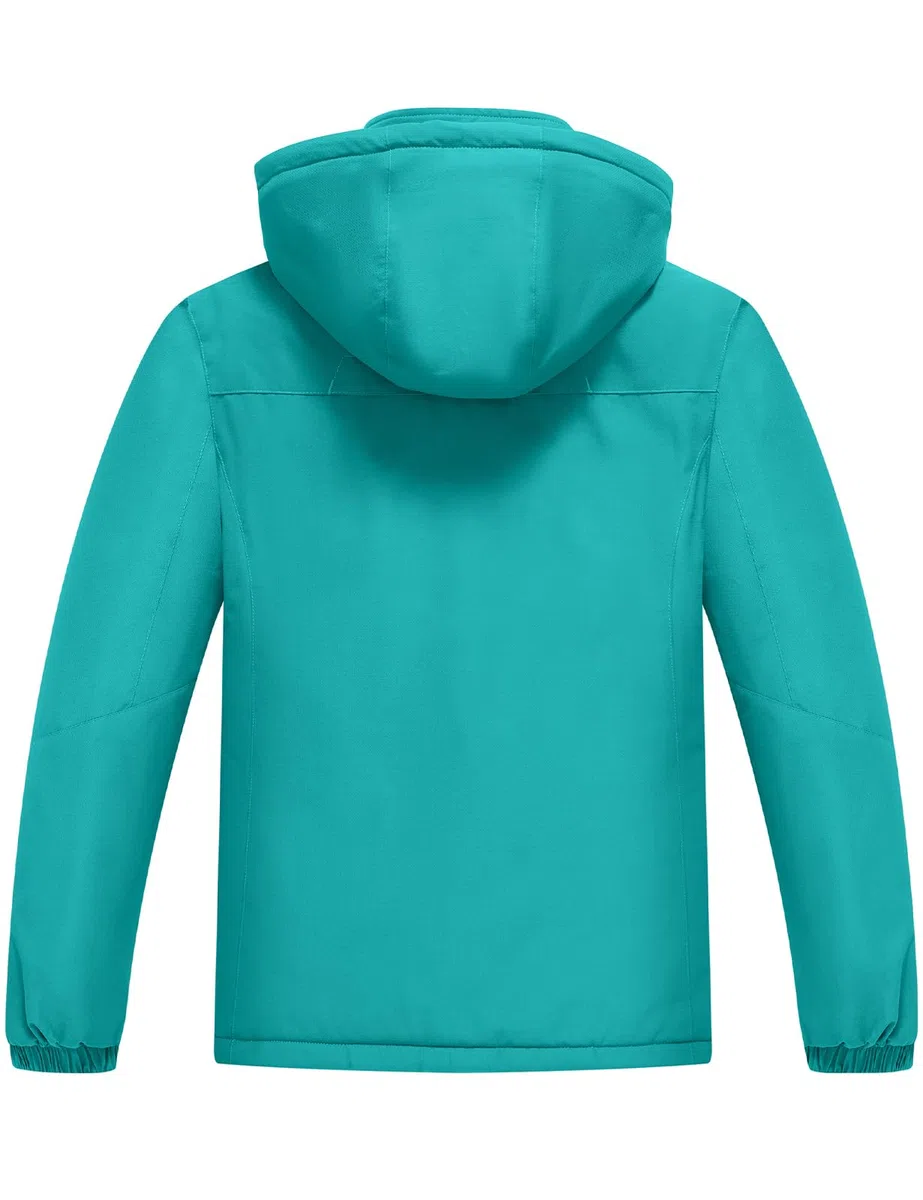 donhobo Damen Outdoor Winterjacke Winddichte Wasserdicht Softshell Jacke Warm Fleece Skijacke Funktionsjacke mit Abnehmbarer Kapuze