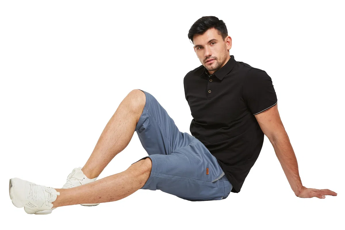 HCSS Kurze Hosen Herren Bermuda Shorts Herren Sommer Chino Shorts Baumwolle Gummizug mit Tasche