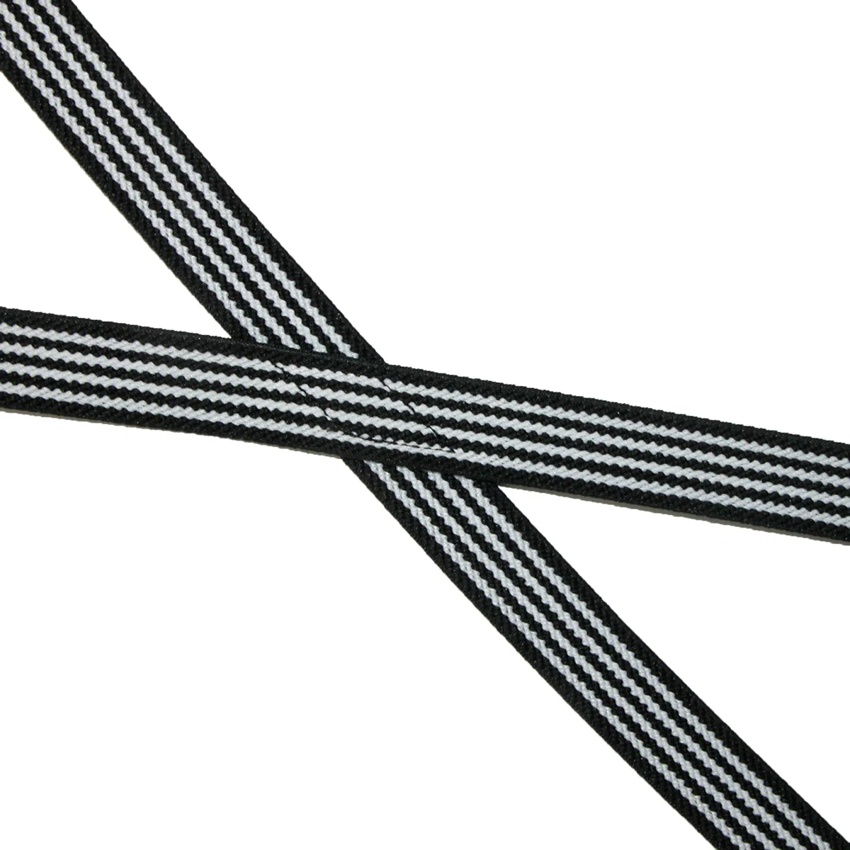 CTM Damen Elastische X-Rücken 3/4 Zoll Schwarz und Weiß Nadelstreifen Hosenträger Nadelstreifen