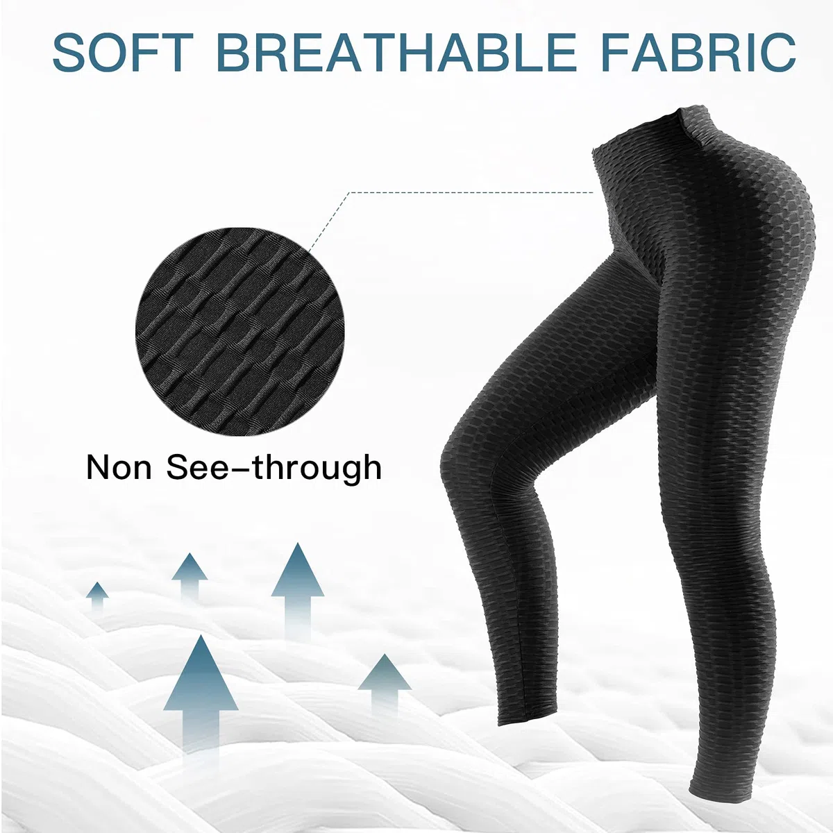 Oielai Tik Tok Damen Sport Leggings, High Waist Push Up Boom Booty Leggings mit Bauchkontrolle, Lange Sporthose Fitnesshose Yoga Leggings für Damen Mädchen