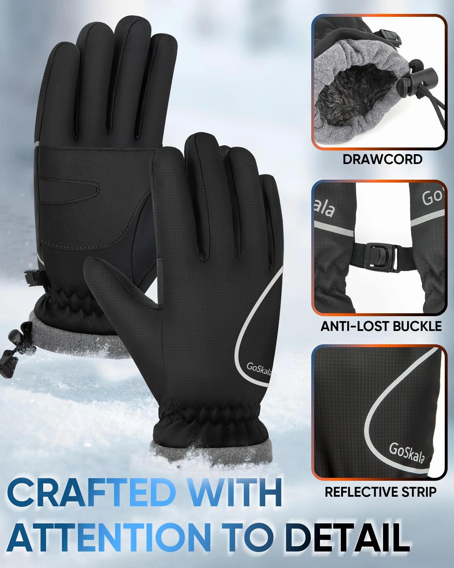 Fahrrad Handschuhe Herren Damen, Warme Sporthandschuhe mit Touchscreen [Weiches Vlies & Atmungsaktive] Radsporthandschue Laufhandschuhe Sporthandschuhe Unisex