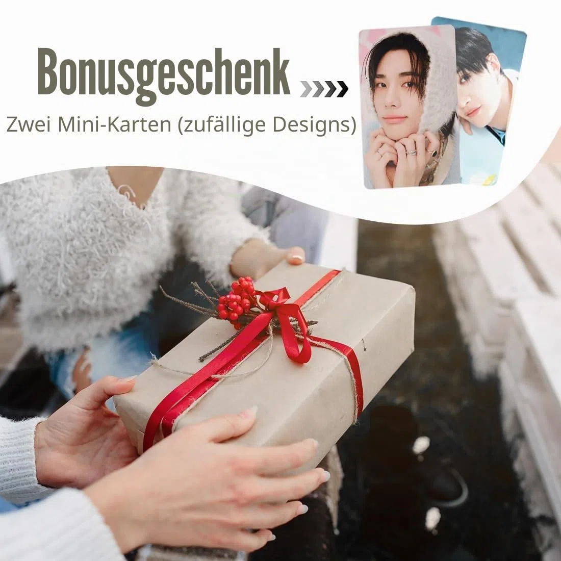 Stray Halskette Armband Set, mit Halsketten, Armbänder, Perlenarmbänder, Ringe, Ohrringe und 2 SKZ Photocard, Kpop Geschenke, Unverzichtbare Fanartikel für Kpop Fans