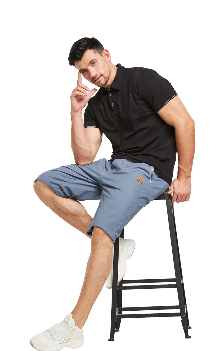 HCSS Kurze Hosen Herren Bermuda Shorts Herren Sommer Chino Shorts Baumwolle Gummizug mit Tasche