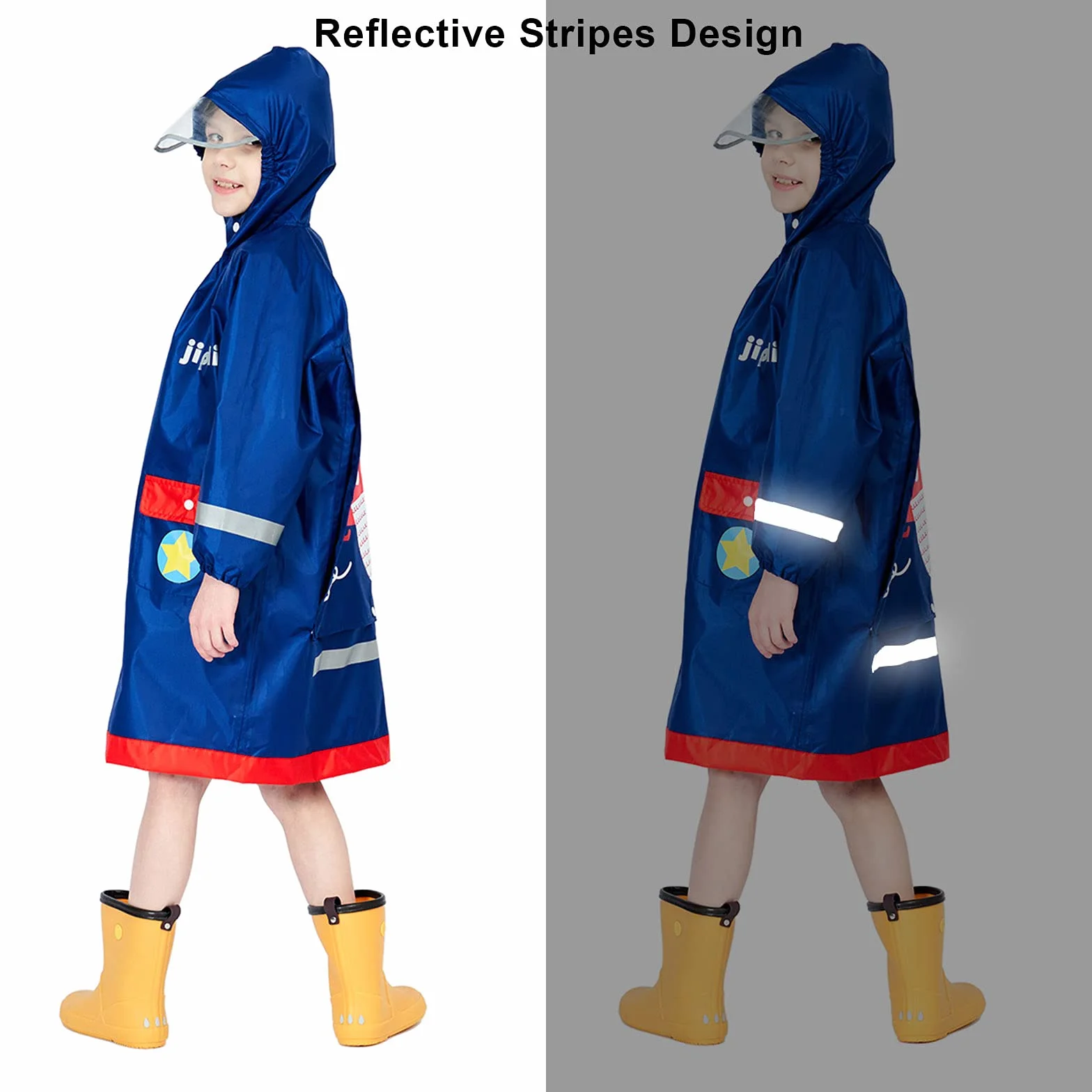 Kinder Regenmantel Mädchen Jungen Regenponcho Regenanzug Regenjacken Atmungsaktiv Wasserdicht Einteilig Leicht Outdoor Overall Regen Softshelljacke Sport Schulaktivität Unisex 3-12 Jahre