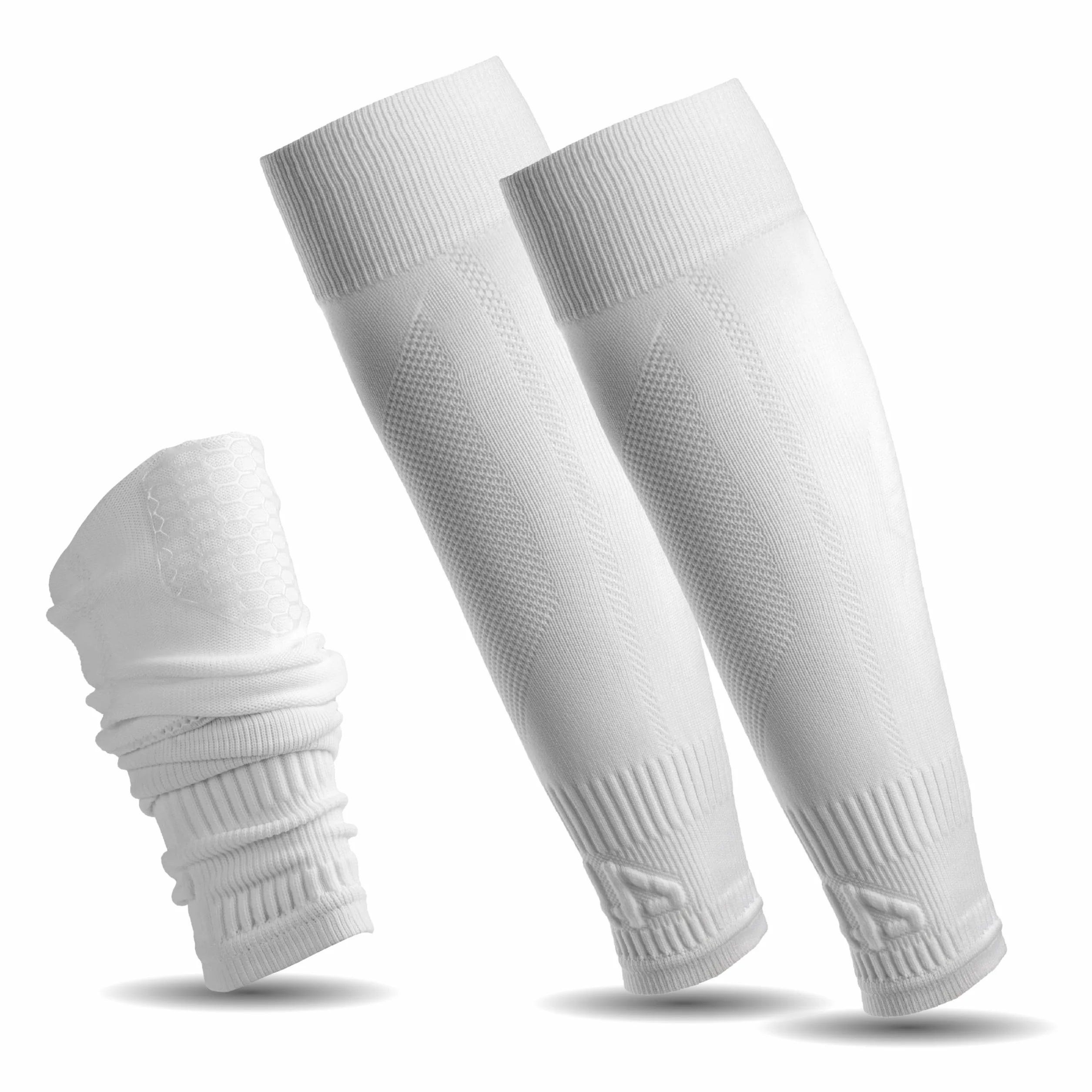 Stutzen ohne Socken mit Silikon Grip für Fußball – Ready for Sport – 1 Paar Sleeve Stutzen für Schienbeinschoner – rutschfest, leicht, flexibel – Soccer Tubes für Herren, Damen, Kinder – One Size