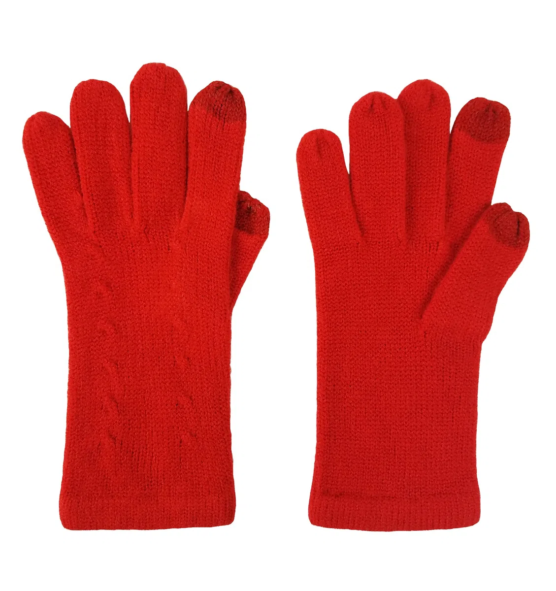 BRUCERIVER Damen Ultra Weich Gestrickter Schal & Handschuh Set Touchscreen Funktion Cashmere Gefühl Cable Design