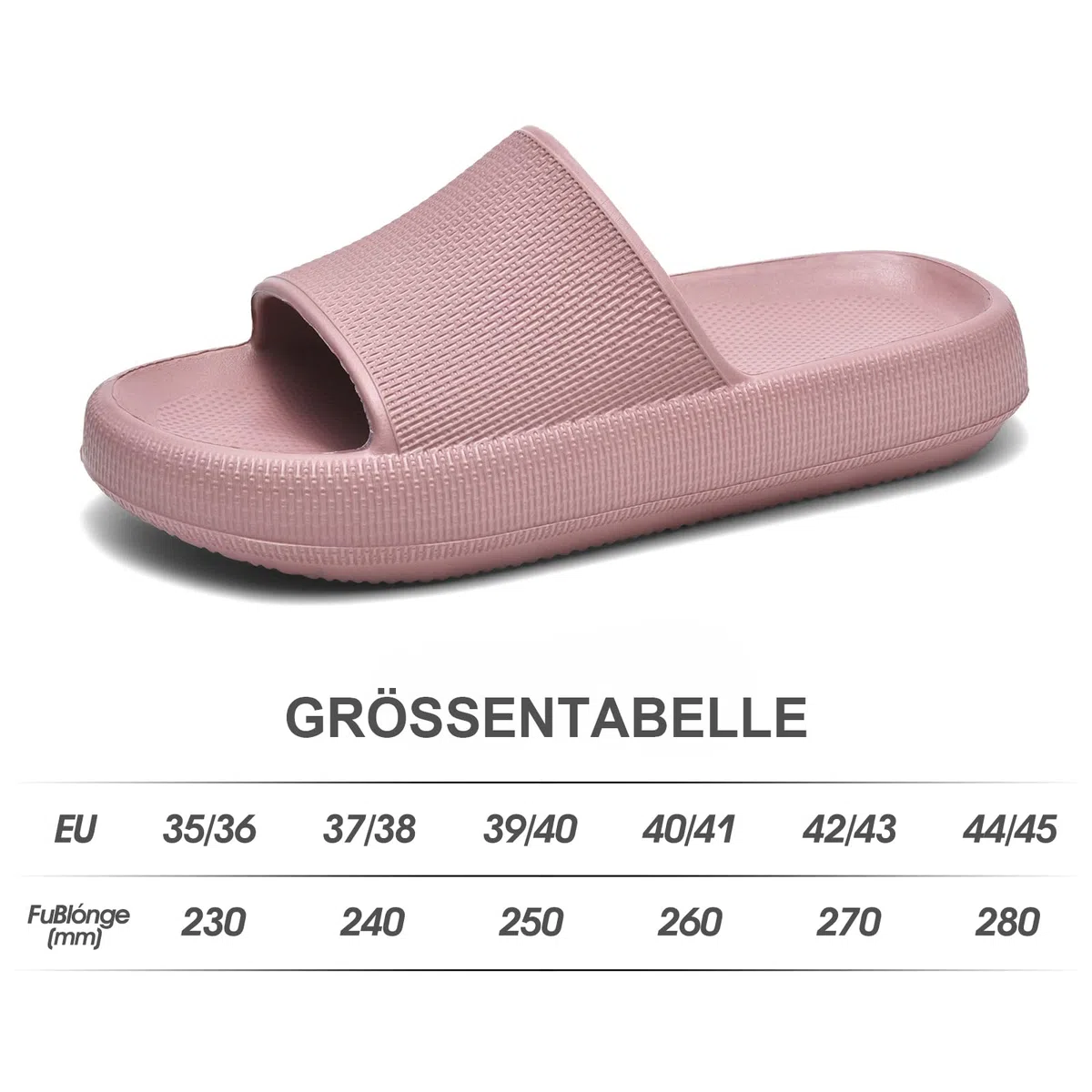 Hausschuhe Herren,Badelatschen Herren,Badeschuhe Damen, Weich Rutschfest Sandalen Damen Sommer Pantoletten Geeignet Familie Garten Schwimmbad Strand