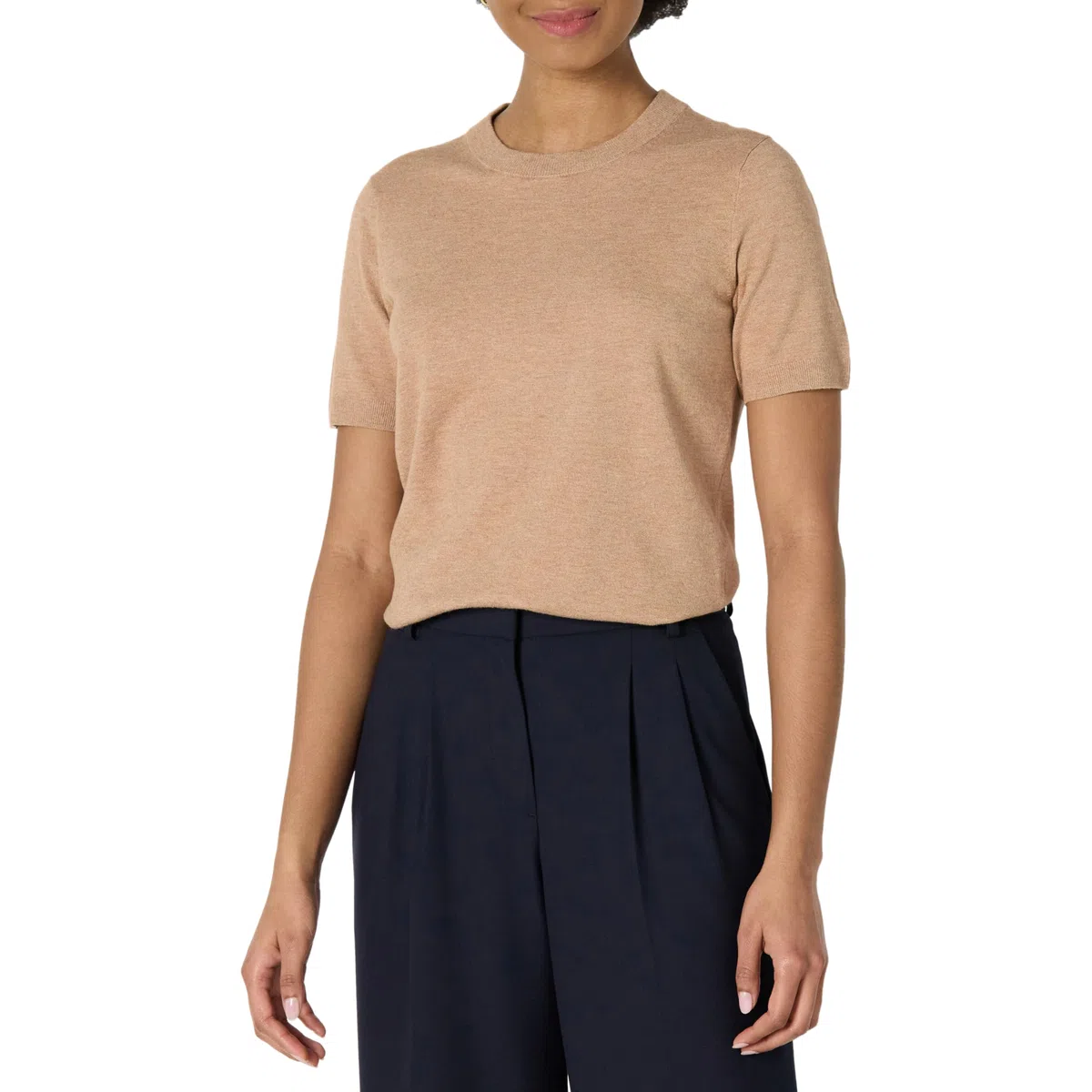 Amazon Essentials Damen Regular-Fit-Kurzarmpullover-Top