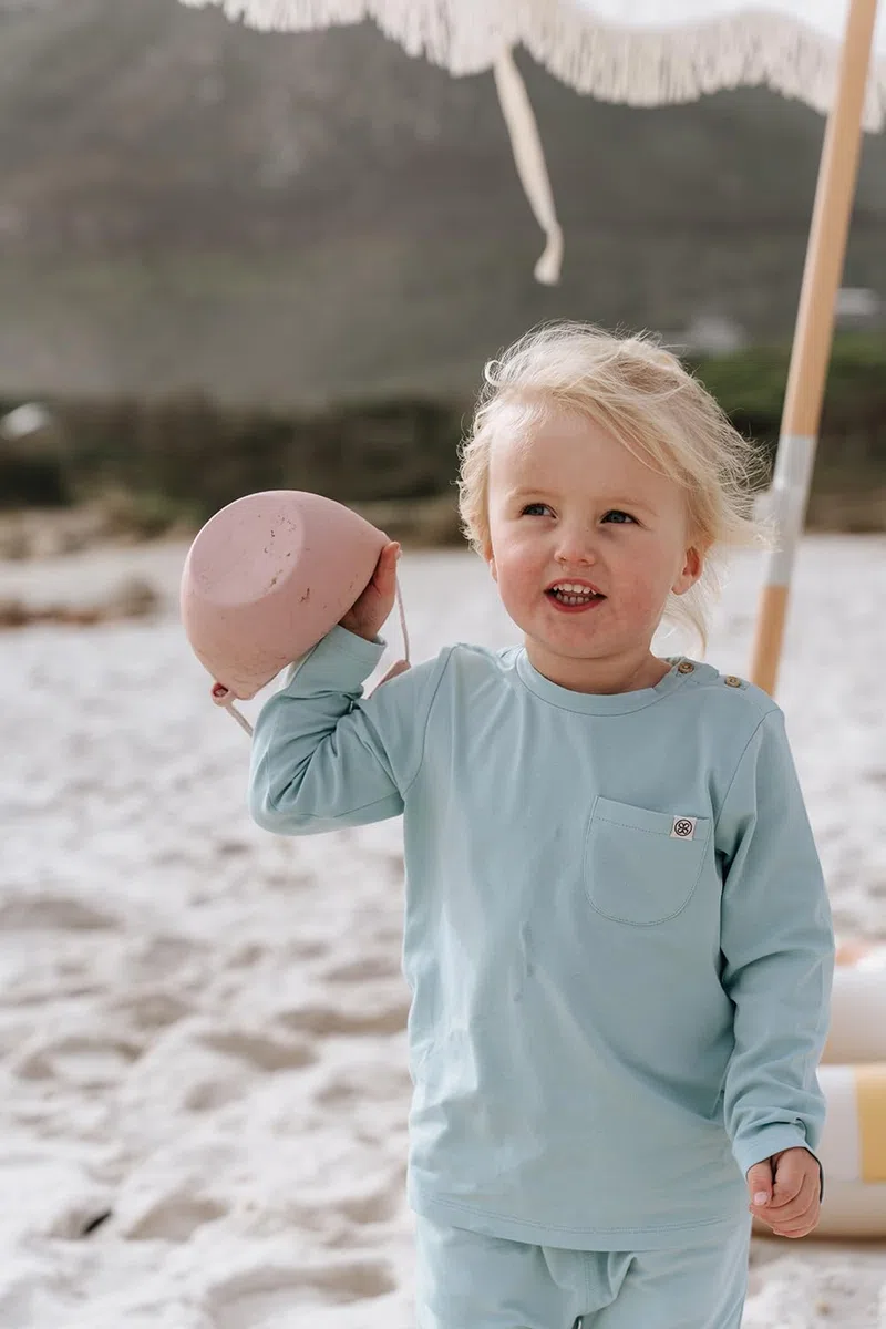 Cloby Langarm-Shirt T-Shirt Long Sleeve mit UV-Schutz (UPF 50+) Baby (Gr. 6-12 Monate) - Sea Blue/blau