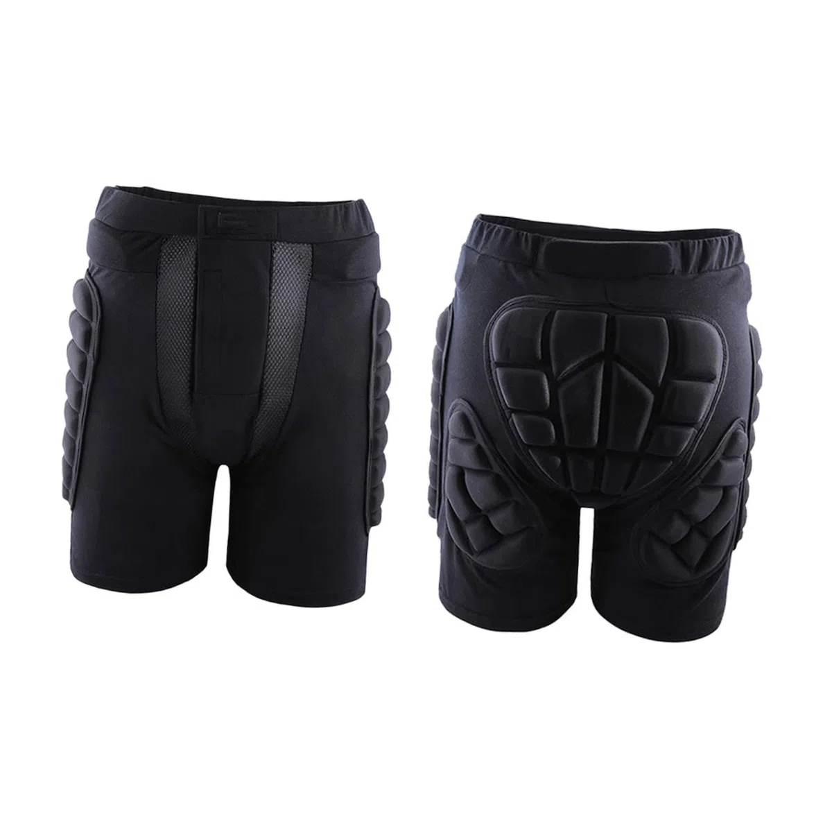 BESPORTBLE Skihose für Junge Mädchen Schwarz Snowboard Schutzhose mit Rundumpolsterung für Hüfte Oberschenkel und Steißbein Elastischer Atmungsaktives Material für Skifahren und Snowboarden