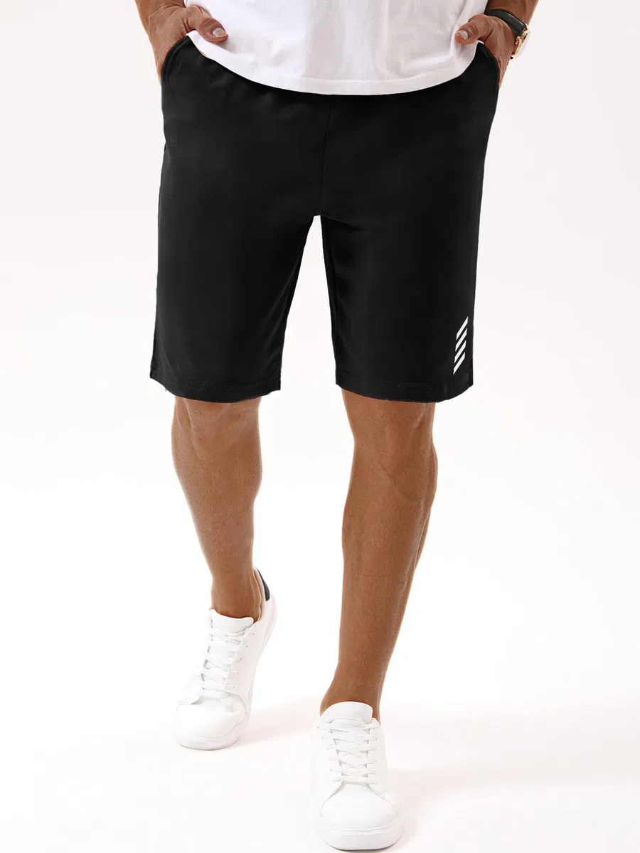Kurze Hosen Herren Sweatshorts Herren Baumwolle，Sommer-Sportshorts mit Taschen & elastischem Bund für Casual ，Jogging ，Training
