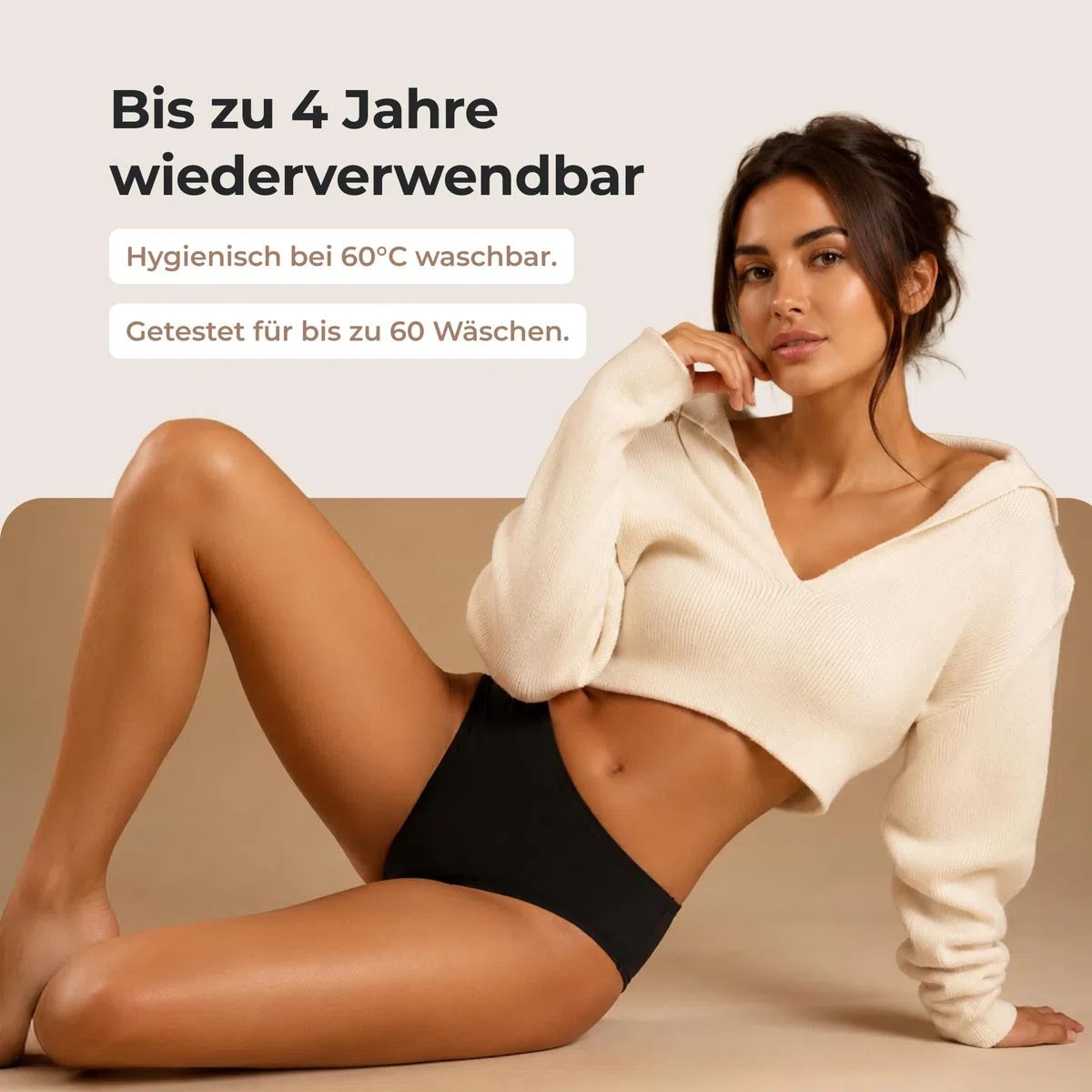 Generisch Periodenunterwäsche Unterhosen Damen Starke Blutung 60ML Lecksicher 2er Set