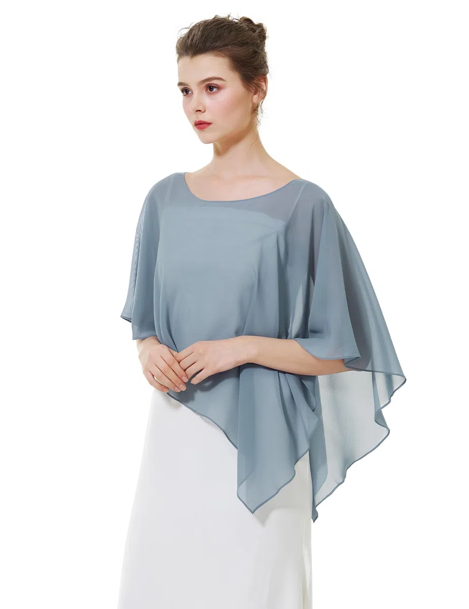 BEAUTELICATE Damen Chiffon Schal Stola Eleganten Cape Umhang für Braut Sommer Hochzeits Festliche Abendkleid