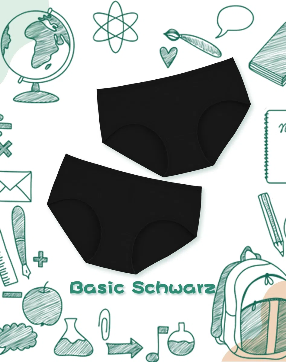 INNERSY Unterhosen Mädchen Baumwolle Unterwäsche Bequeme Slips für Teenager 8-16 Jahren 6er Pack