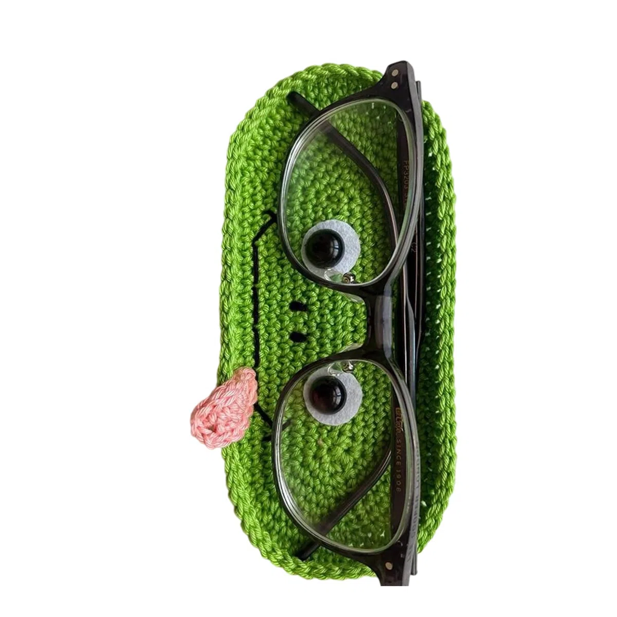 Handgemachter gehäkelter Brillenhalter mit süßem Tiermotiv, Brillenschutz-Aufbewahrungstablett für den Schreibtisch zu Hause, Brillen-Organizer, Geschenk