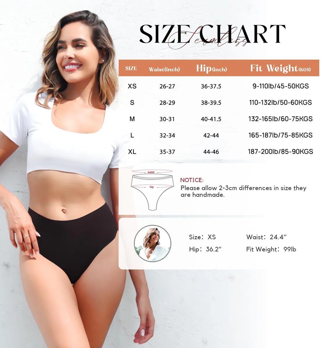Wealurre 6er Pack Tanga Damen String Seamless Slips Damen High Waist Unterwäsche Nahtlose Unsichtbarer Unterwäsche Frauen Mehrpack XS-XL
