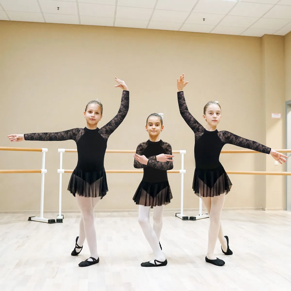 Ballettanzug Mädchen Spitze Ärmellos Tanz Trikot für Ballett Langärmelig Turnanzug Tanz-Body aus Baumwolle Kinder Little Girls Gymnastik Trikot Dancewear