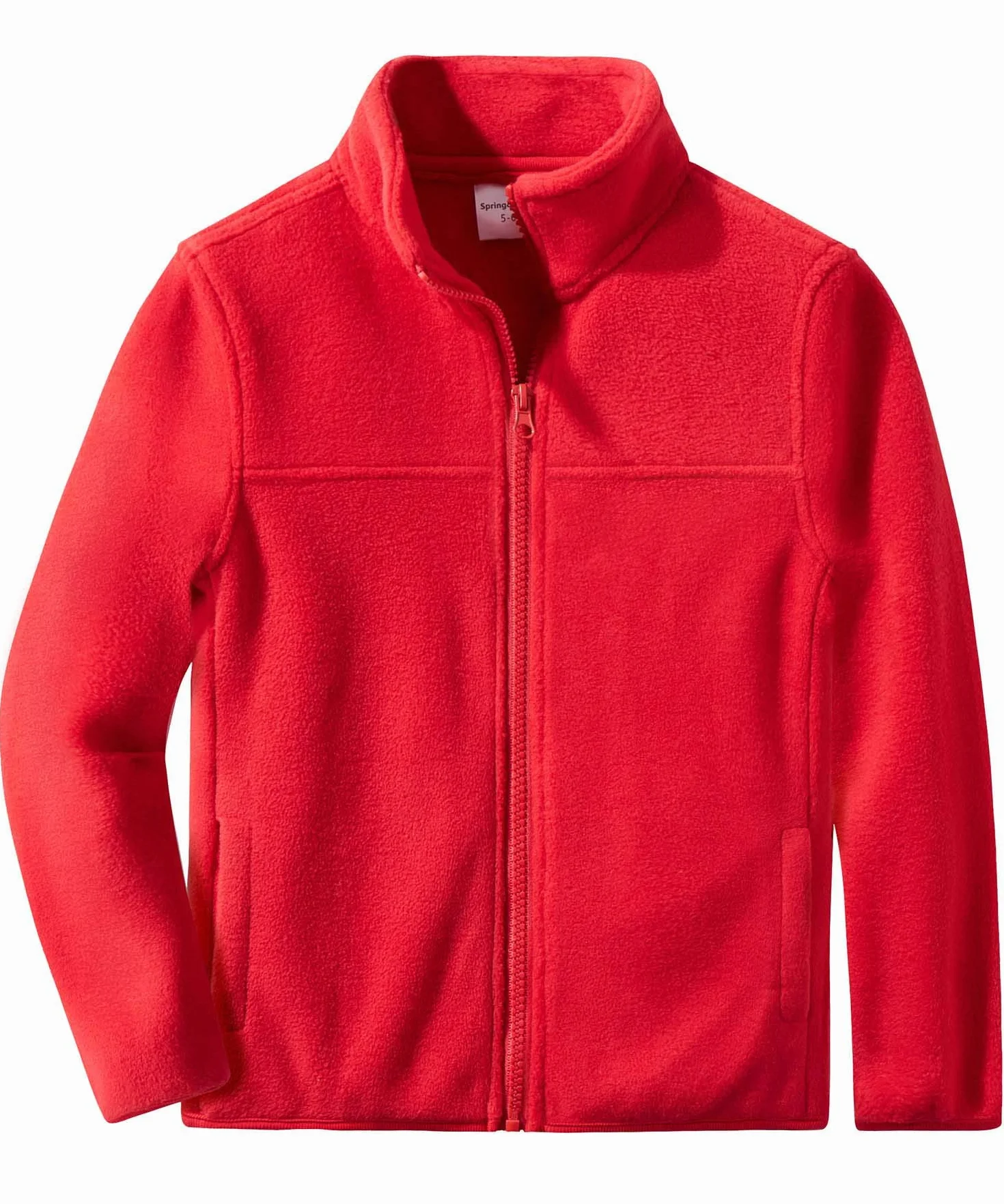 Spring&Gege Jungen Fleecejacke Mit Langem Reißverschluss Warm Outdoor Fleece Jacke für Kinder