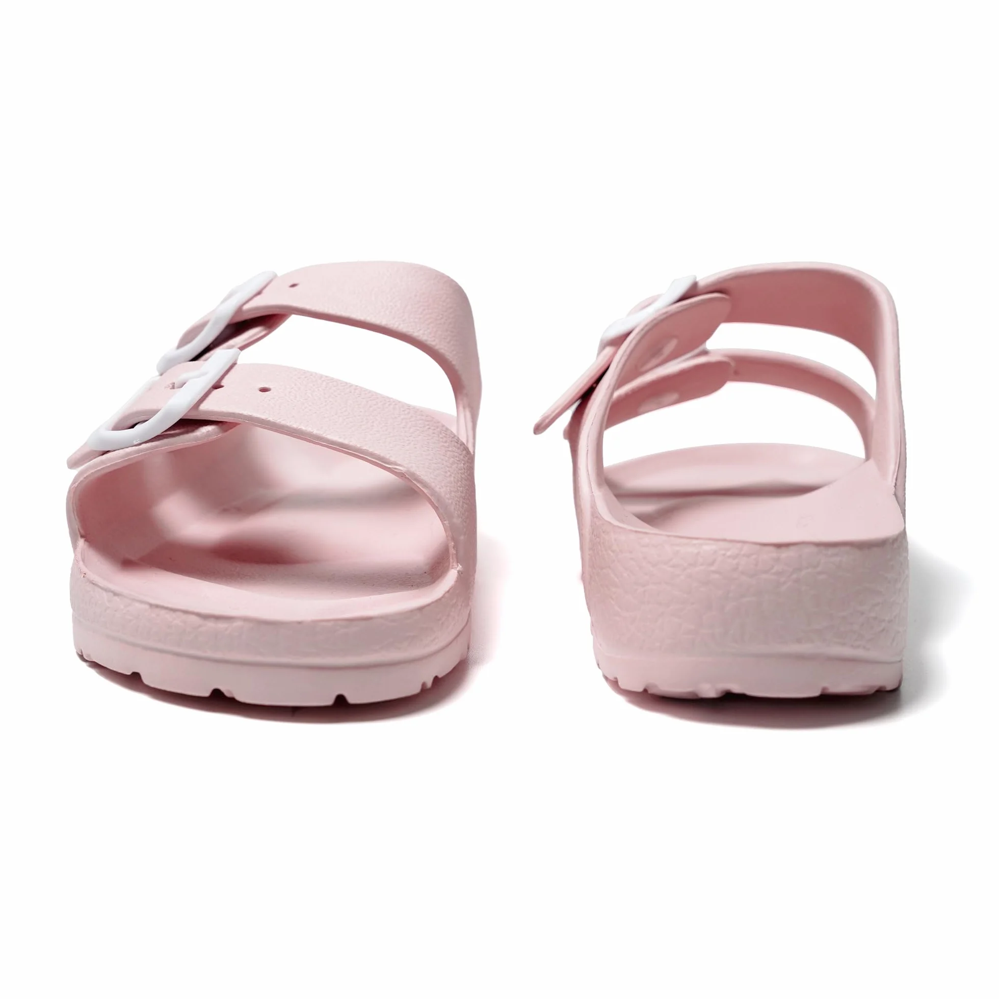 JOMIX Pantoletten Damen Sommer Bunte Badeschuhe mit Fussbett Flache Rutschfest Badelatschen Meer Pool Strand Schwimmen Schnalle Schlappen