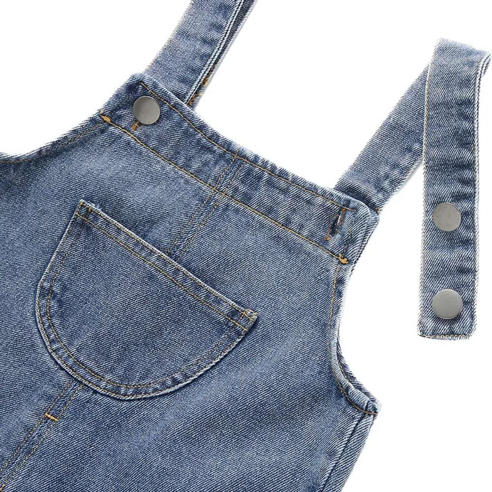 Echinodon Baby Jeans-Latzshorts Kurz Latzhose Sommer Jeanshose Denim Shorts Kleinkind Jungen Mädchen