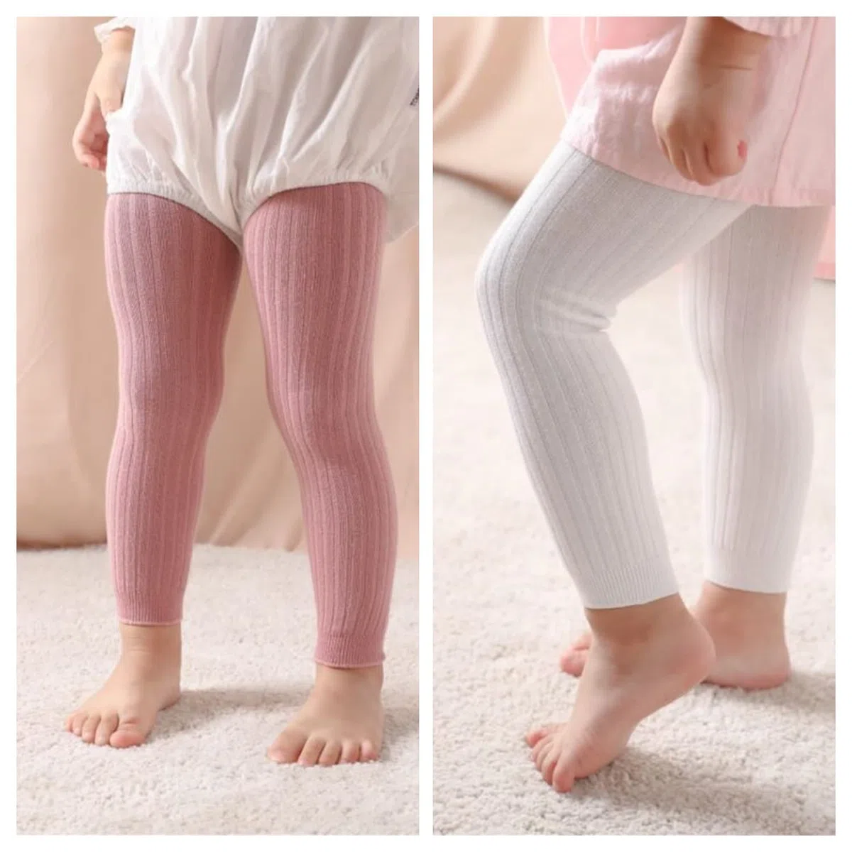 3/5 Packungen Baby-Strumpfhosen für Mädchen, Zopfmuster, fußlos, Strumpfhose, feste Baumwolle, Strumpfhose für Säuglinge, Kleinkinder, 0–4 Jahre