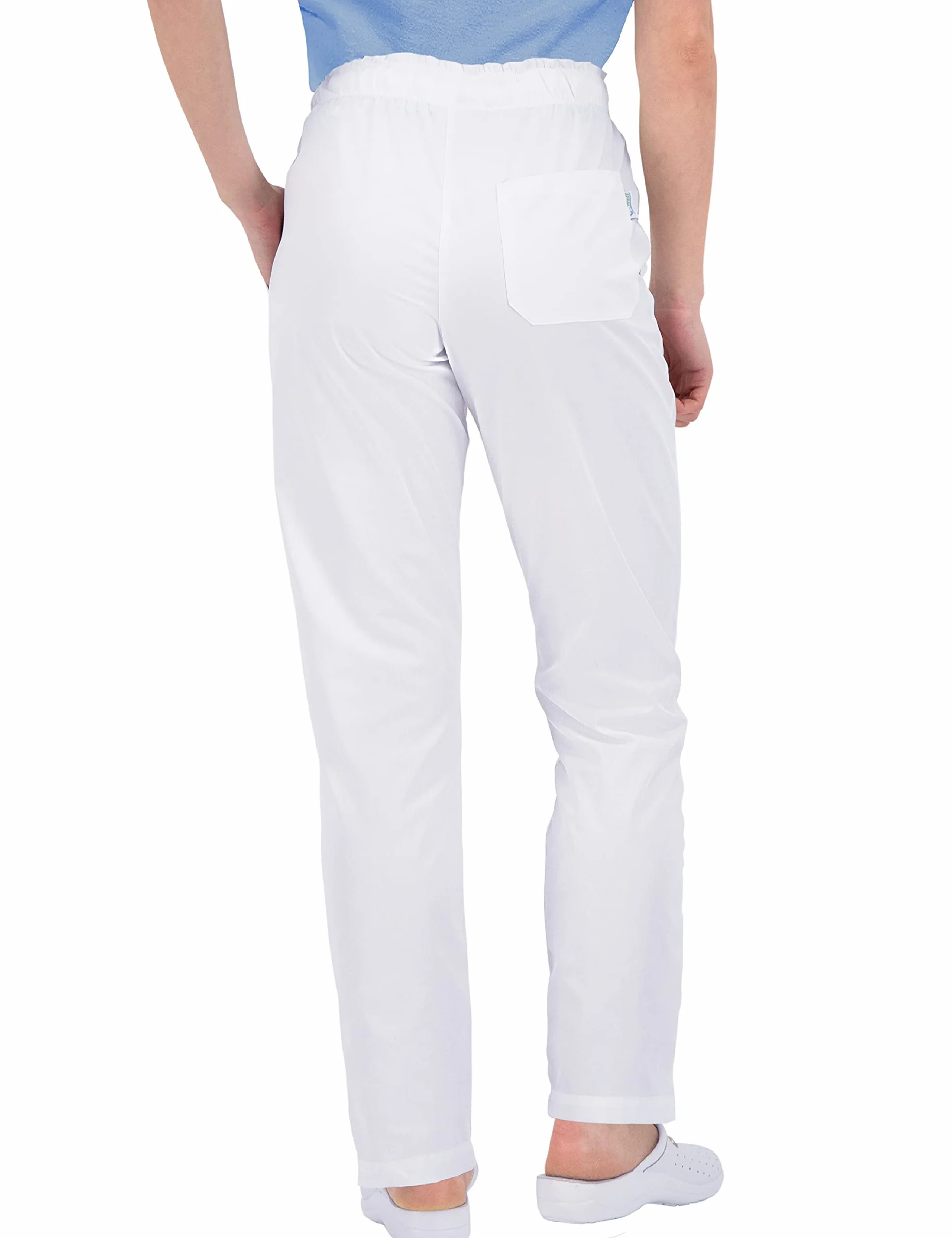 B-well ALESSI Medizinische Schlupfhose Arbeitshose Multitaschen Unisex mit Elastischem Bund und Gesäßtaschen Krankenhaus Uniformhose mit mittlerer Taille und Rundumgummibund