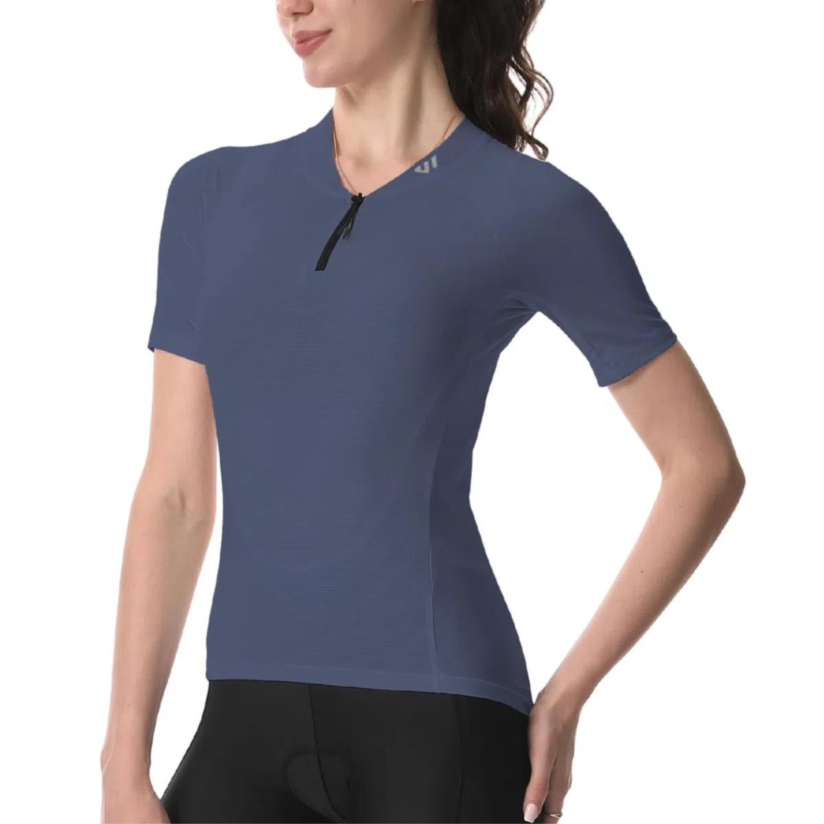 Wulibike Radtrikot Damen Halbe ReißVerschluss Fahrradshirt Mountainbike Fahrradtrikot Atmungsaktiv Rennrad Trikot Kurze äRmel Frauen Fahrrad Shirt 4 Tasche